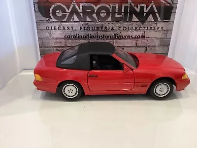 1:18 Revell 1990 Mercedes 500 Sl Red On Black #163 • $39.99