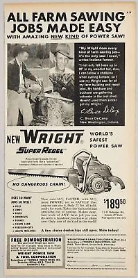 $16.18 • Buy 1950's Print Ad Wright Super Rebel Power Saws Louisville,Kentucky