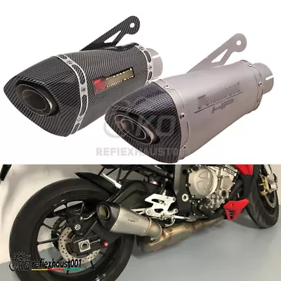 60mm Slip On Exhaust Pipe Muffler With Silencer For BMW S1000R S1000RR 2010-2014 • $108.70