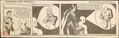 1952 MANDRAKE The Magician Daily Comic Strip Hypnosis Telepathic Projection 3/25 • $14.99