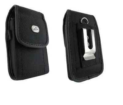 Black Rugged Canvas Case Pouch Holster For TMobile/MetroPCS LG Optimus L90 D415 • $8.84