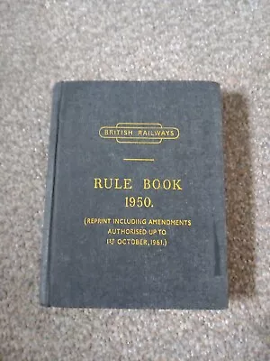 British Railways BR Rule Book 1950 Hardback Rail Trains Railwayana Locos • £6.52