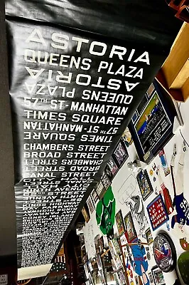 1948 NEW RARE Vintage 19ft NYC Transit Authority SUBWAY Car FULL ROLL SIGN • $10995