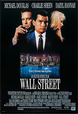 WALL STREET RETRO 80s MOVIE POSTER Classic Greatest Cinema Wall Art Print A4 • £3.75