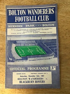 £1.50 • Buy Bolton Wanderers Programmes