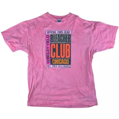 Chicago Cubs Wrigley Field Vintage T-shirt Official Bleacher Club 1991 XL Fit • $25.59