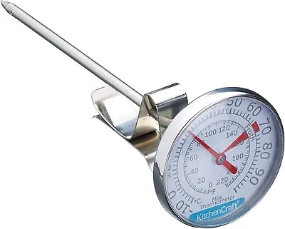 £9.95 • Buy KitchenCraft Milk Frothing Thermometer Dial Stainless Steel Celsius Fahrenheit