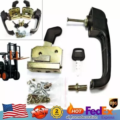 Universal Tractor Forklift Loader Door Locking Door Handle Set Heavy Equipment • $17.08