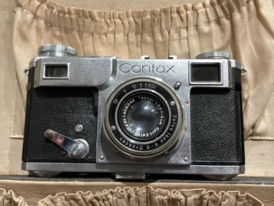 £104 • Buy Zeiss Ikon Contax II , Cased Kit.  All Period 1930's Original.  See Below.