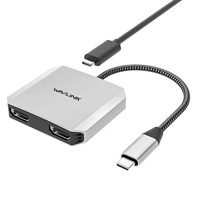 USB C To Dual HDMI Adapter 4K@60Hz Dual Monitors Converter 87W PD • $39.99