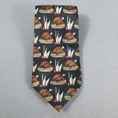  Thanksgiving Keith Daniels Vintage Tie  Thanksgiving Turkey  Dinner Novelty • $10