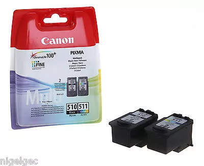 Canon Cl511 Cl-511 Colour + Pg510 Pg-510 Black  • £34.77