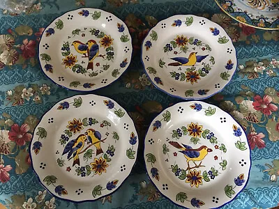 J Willfred Set Of Four Bird 9 Inch Plates • $125
