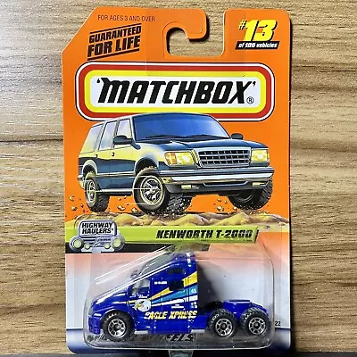 Matchbox #13 Kenworth T-2000 Cab Blue Highway Hauler Series 1999 New On Card • $9.99