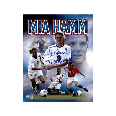 Mia Hamm USWNT Autographed 8x10 Composite Photo W/ 2x Olympic Gold Inscription • $179.99