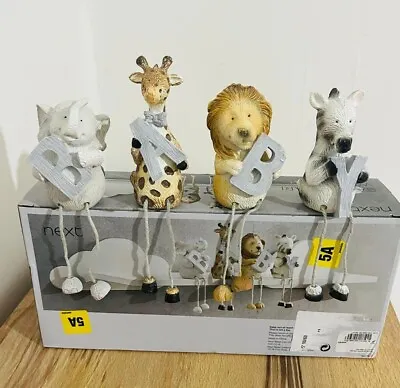 £17.80 • Buy Next Baby Safari Word Ornament Nursery Animal Sculpture  Baby Shower Gift
