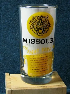  1968 Mizzou Tigers Football Drink Glass  FIGHT SONG - Game Schedule  MFA Oil • $14.95