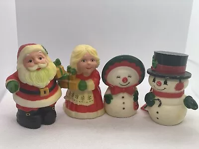 Vtg. Salt & Pepper Shakers Mr And Mrs Claus & Snowman & Woman Hallmark Cards Inc • $12