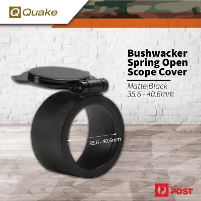 Quake Bushwacker Spring Open Scope Cover Rifle Optic Matte Black 35.6-40.6mm #4 • $21.67