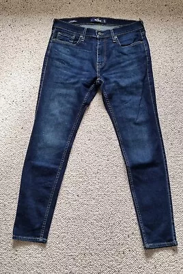 Hollister Men's Indigo Blue Jeans Super Skinny Fit 32x30 • £24.99