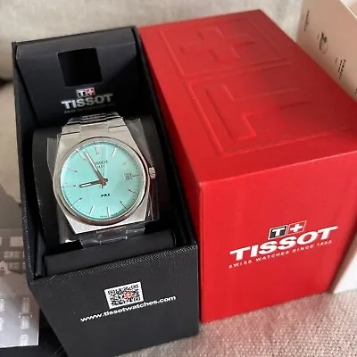 £245 • Buy Tissot PRX Quartz Watch Men's Tiffany Mint Green Watch Brand New