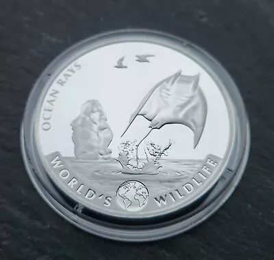 2023 Ocean Rays Worlds Wildlife 1 Oz .9999 Silver Bullion Coin In Capsule (#2) • £31.99