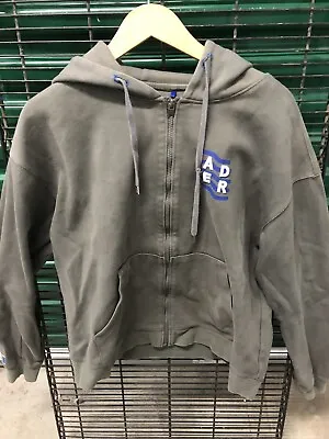 Ader Error Men's Stone Logo Cotton Blend Hoodie JQ2 Beige Size A2 Zip-up Jacket • $98