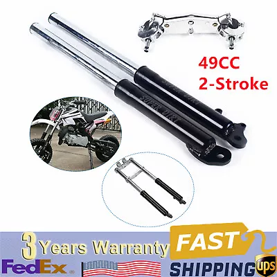 Front Fork Shock 2-Stroke Small Mini Triple Dirt Pit Bike Pro Trail 49CC Black • $30