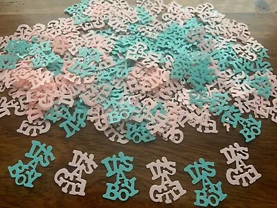 50+ Blue Pink Gender Reveal Boy Girl Baby Shower Birthday Party Table Confetti • £1.99