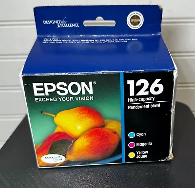 Epson T126520 126 High-Capacity Ink Cartridge 3PK - Cyan/Magenta/Yellow Expired • $15