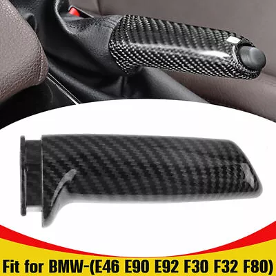 Handbrake Brake Handle Cover Trim Carbon Fiber Look For BMW E46 E60 E90 E92 F30 • $11.99