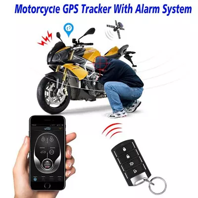 Motorcycle GSM GPS Tracking Alarm Keyless Entry System Fence ACC Trigger Alarm • $78.75