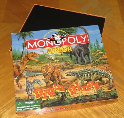 Monopoly Junior Dig N Dinos Game Vintage 1998 Parker Brothers Complete & Nice • $19.94