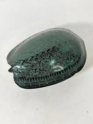 Vintage TURTLE Paper Mache Laquerware Trinket Box GREEN & BLACK WONDERFUL! • $9.60