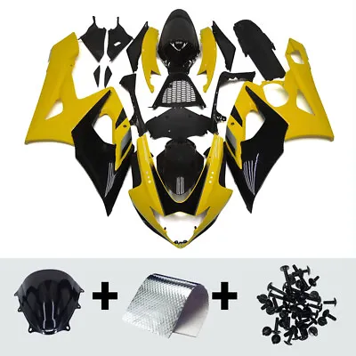 Yellow Black Fairing Kit For Suzuki GSXR1000 2005 2006 05 06 Injection Bodywork • $438.95