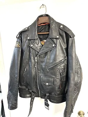 Vintage Interstate X Harley-Davidson American Legend Leather Biker Jacket Size M • $139.99