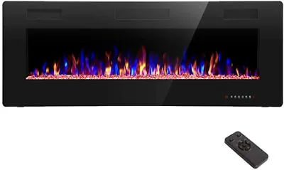60  Electric FireplaceRecessed And Wall MountedTouch ScreenTimer 750-1500W • $222.29