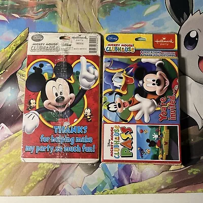 Two 8/24 Mickey Mouse Clubhouse Kids Party Invitations Thank You NEW Hallmark • $12.99