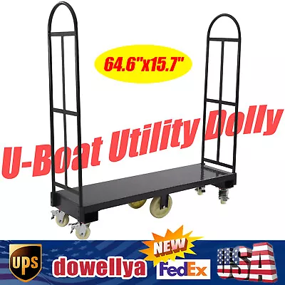 Platform Hand Truck Heavy Duty Steel Dolly U-Boat Cart 2000Lbs W/Six Wheels • $225