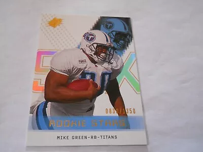 Mike Green 0830/1350 Rookie Card Tennessee Titans 2000 Spx • $1.05