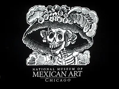 NATIONAL MUSEUM OF MEXICAN ART T SHIRT Chicago Hispanic Culture Juniors MEDIUM • $11.99