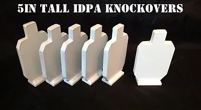 5in IDPA Knockover Shooting Targets - 3/8in Steel Targets - 6pc Metal Target Set • $49.99