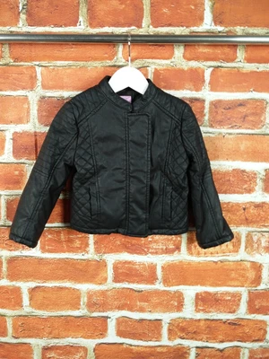 £7.99 • Buy Baby Girls Coat Age 18-24 Months F&f Black Faux Leather Biker Style Jacket 92cm