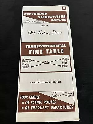 Vintage Eastern Greyhound Bus Line Public Timetable Brochures 1959 • $11.97