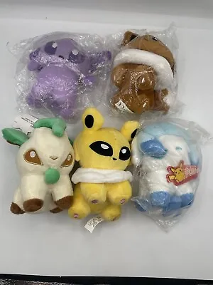 Pokemon Center Eevee Evoltions Pokedoll Plush Lot Poke Doll Lot Of 5 Most NWT • $76