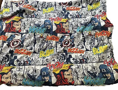 Vintage Marvel Captain America Twin Bed Sheet Brand New Great Thread NEVER USED! • $25