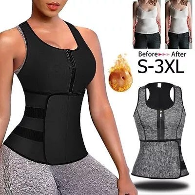 $10.29 • Buy Women's Sauna Suits Sweat Waist Trainer Sport Vest Body Shaper Slimming Belt Gym