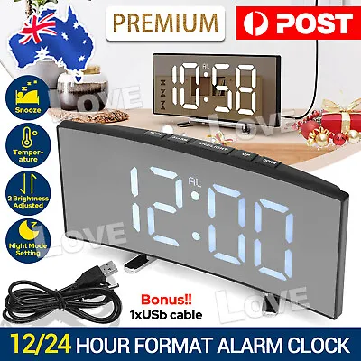 $16.95 • Buy Digital LED Alarm Calendar Clock Date Temperature Jumbo Display Wall Mount NEW