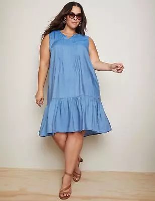 $23.64 • Buy Autograph Woven Pintuck Dress Womens Plus Size Clothing  Dresses Shift