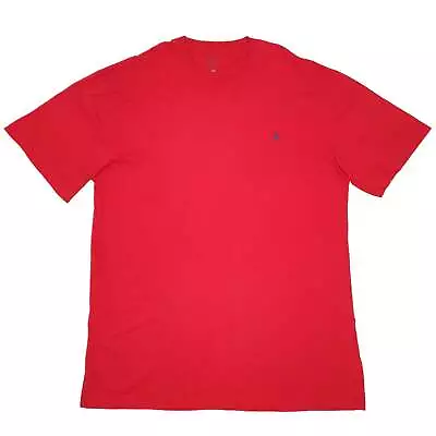 RALPH LAUREN Red T Shirt Tee Polo Tall Pocket Short Sleeve Cotton Mens XL • £14.99